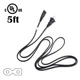 PwrON 5ft UL Power Cord Cable for VIZIO TV P602UI-B3 P652UI-B2 E650I-B2 E420-A1