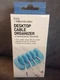 SOUNDLOGIC ITEK DESKTOP CABLE ORGANIZER WITH 5 DIVIDERS - BLUE - NEW IN PACKAGE