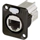 Neutrik NE8FDX-P6-B D-Shape CAT6A etherCON Panel Connector, Shielded
