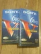2 Sony VHS Blank Video Tape T-120VF Premium Grade 6 Hours New Sealed Media VCR