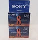 2 Sony Video 8 8mm Cassette Tapes MP 120 Min New Sealed P6-120HGL Camcorder