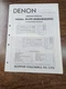 Original Denon AVR-600 AVR600RD Receiver Service Manual
