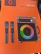 JYX JYX-S55 Black Portable Karaoke Speaker Machine System With 2 Microphones NIB