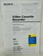 Sony SLV-778HF PX 777HF VHS VCR Instruction Manual Operating Instructions Book