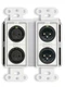 RDL DD-BN22 Wall-Mounted Mic/Line Dante Interface 2x2 , 2 XLR In, 2 XLR Out, WHT