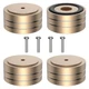 Tertullus 4 Pcs Speaker Feet Aluminum HiFi Turntable 58mm&times;22mm, Gold