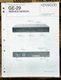 Kenwood GE-29 Graphic Equalizer  Service Manual *Original*