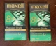 Maxell T-160 VHS Video Cassette 8 Hours Premium Grade Lot Of 2 Tapes New Blank
