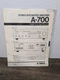 Yamaha A-700 Stereo Amplifier Service Manual Original Vintage Paperwork Repair 