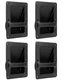 QWORK Plastic Speaker Cabinet Handles, 4 Pack Recessed Holder, 6.38" x Black 