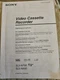 Sony Video Cassette Recorder SLV-N700 And SLV-N500 Operating Instructions 