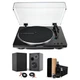 Audio-Technica AT-LP70X-BG Turntable, 2 Bookshelf Speakers Cleaner Kit, Bundle
