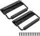 2 Pack 5"x3" Spring-Loaded Speaker Handles Surface Mount Stainless Steel Black