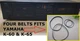 4 BELTS FITS YAMAHA DUAL CASSETTE K-60 AND K-65 (4 NEW BELTS)
