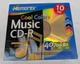 Memorex Cool Colors CD-R 700MB 80 Min 40X Multi Speed Recordable 10 pack