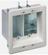 Arlington TVBS505 2-Gang Steel TV Box Recessed Outlet Wall Plate Kit White