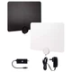 GE Ultra-Thin Amplified TV Antenna 4K 1080P UHF VHF Long Range Black/White