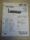 Sony Service Manual~CDP-497 CD Compact Disc Player~Original~Repair