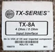 RDL TX-8A TX-Series 4/8 Ohm Input Interface Module (RDL/TX-8A)