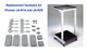 Assembly Hardware for Pioneer JA-R1A JA-R2S Racks: Screws, End Caps Round Clamps