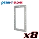 8 Pack Penn Elcom H1070/BP Steel Backplate for Large Steel PA Cabinet Handle
