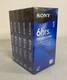 Sony T-120VF 5 Pack Premium Grade Brand New / Sealed VHS Tapes 6hrs