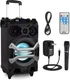 Pyle 500 Watt Portable BT Connectivity Karaoke Speaker System PA Stereo 8"