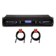 Crown XLS 2502 2-channel, 775W 4Ω Power Amplifier & 20' XLR Cables (2) Bundle