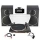 Audio-Technica AT-LP70XBT-BZ Wireless Turntable with Amplifier System Bundle