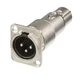 Neutrik NA3MDF XLR 3-Pin Male to Female Feedthrough Adapter for Panel Mount