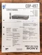 Sony CDP-497 CD Player  Service Manual *Original*
