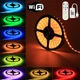 1~100FT/Roll RF WiFi Music Sync RGB 5050 LED Strip Light Waterproof 12V PSU