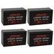 12V 7AH Lithium Battery Compatible with Samson Expedition XP40iw PA - 4 Pack