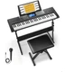 Donner DEK-610 61 Key Electronic Keyboard Piano Beginner/Professional - Black
