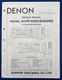 Original Denon AVR-600 600RD Receiver Service Manual