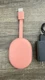 Google Chromecast GZRNL 4K UHD Media Streamer Pink (No Remote)
