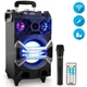 Pyle-PRO PORTABLE BLUETOOTH KARAOKE SPEAKER SYS Flashing DJ Lights PWMA325BT