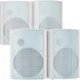 4*Herdio 6.5 inch Outdoor Speakers Waterproof Wall Mount Speakers 800W