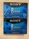 Sony 8mm MP 120 8mm  P6-120MPL  NTSC Video Cassette Lot Of 2 New Sealed
