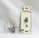 Flush Mount Video Jack Cooper Wiring 2162A Almond Decorator F Connector