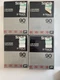 4 New Sealed Scotch 90 Minute 8-track Tape Cartriges Blank NOS 8-tracks Vintage