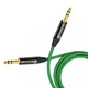 1 FT MOGAMI GREEN TRS CABLE NEUTRIK  1/4" CONNECTORS 2549 NP3X-B PATCH