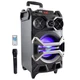 Pyle Portable PA System Speaker with Bluetooth USB Rechargeable Mic and DJ Li...