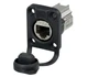 Neutrik NE8FDX-P6-W CAT6A Shielded Panel Connector w/Rubber Sealing Cap, Nickel