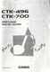 Casio CTK-496 and CTK-700 Electronic Keyboard Original Users Owner's Manual Book