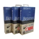 Sony Betamax L-750 Blank Recordable Beta Tape 'Hi-Packing' NEW SEALED Lot of 3