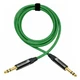 MOGAMI GREEN TRS CABLE 1 FT NEUTRIK  1/4" CONNECTORS 2549 NP3X-B GOLD PATCH