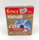 Maxell CD-R Music / 5 Pack / New / 74 MIN / For Audio Recording / CD-R74MU New 