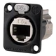 Neutrik NE8FDX-P6-B etherCON RJ45 Cat 6a Shielded Feed-Thru Connector - Black