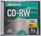Memorex CD-RW Rewritable Disc in Case 700MB 80min 4X Factory Sealed Single Disc 